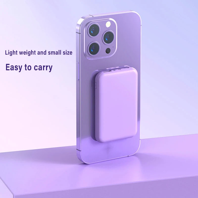 Power Bank Magnetic Wireless Charging Compact Lightweight Portable Super Fast Charging Mobile Phone Accessory