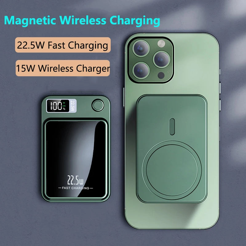 Wireless Magnetic Power Bank  Fast Charging Thin Portable Waterproof